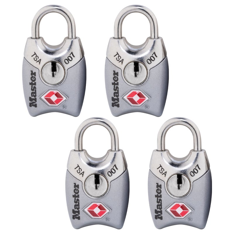 Master Lock 4689Q TSA Approved Luggage Lock, 4 Pack, Colors May Vary - Image 1